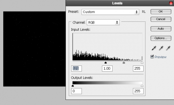 Creation of unreal sunset scenery: Step 3